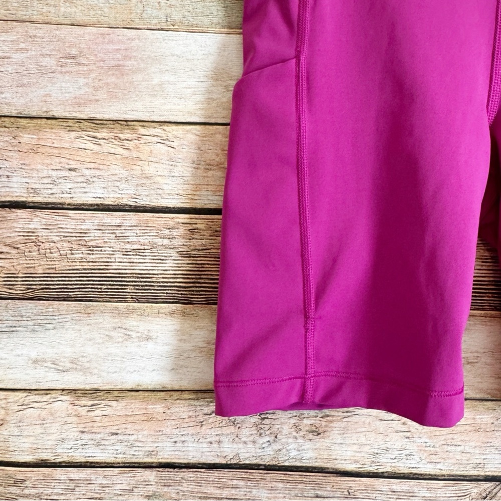 Athleta Women's Magenta Pink Ulitimate Stash Pocket 7" Biker Spandex Shorts XS - Picture 2 of 8